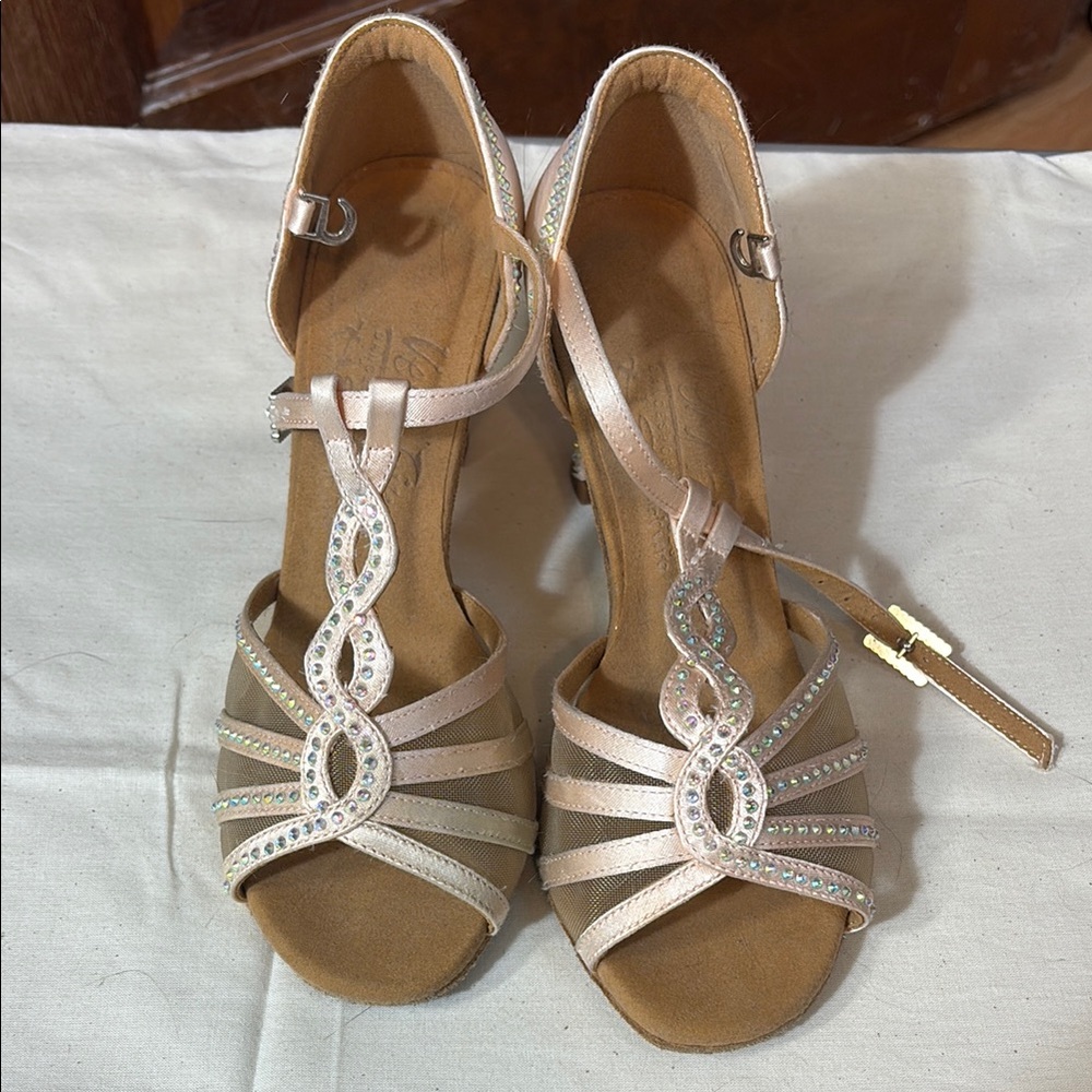 Tan Elegant Heels with Sleek Design